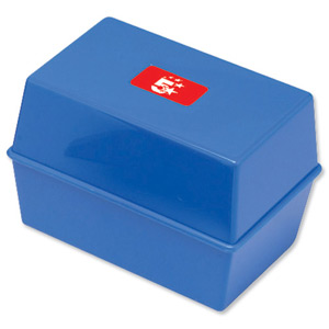 5 Star Card Index Box Capacity 250 Cards 5x3in 127x76mm Blue Ident: 342B