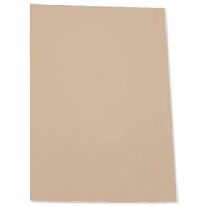 5 Star Square Cut Folder Recycled Pre-punched 250gsm Foolscap Buff [Pack 100]