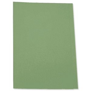 5 Star Square Cut Folder Recycled Pre-punched 250gsm Foolscap Green [Pack 100] Ident: 183A