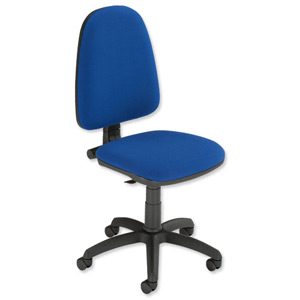 Trexus Office Operator Chair Permanent Contact High Back H500mm W460xD430xH460-580mm Blue