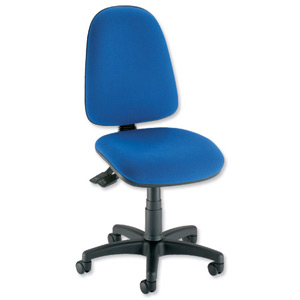 Trexus Office Operator Chair Asynchronous High Back H500mm W460xD430xH460-580mm Blue