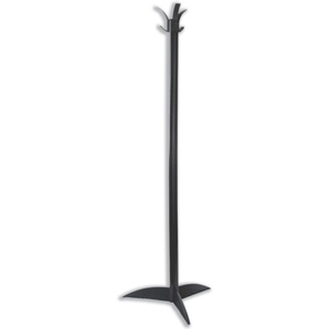 Coat Stand Budget Extruded Polymer Recycled Plastic 3 Tough Hooks Black