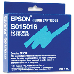 Epson Ribbon Cassette Fabric Nylon Black [for LQ2250 2500 860 1060] Ref S015262