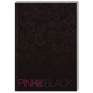Oxford Pink and Black Book Casebound Ruled 192pp 90gsm A4 Black Ref 100080495 [Pack 5] Ident: 30C