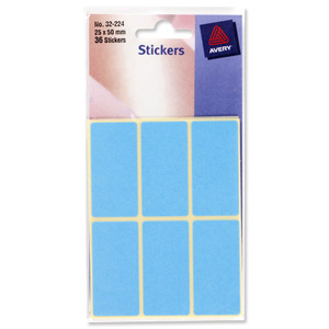 Avery Packets of Labels 50x25mm Blue Ref 32-224 [10x36 Labels]
