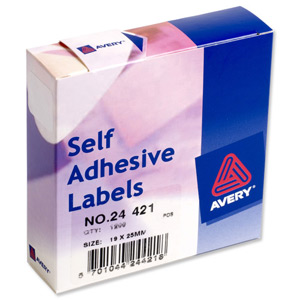 Avery Label Dispenser for 19x25mm White Ref 24-421 [1200 Labels] Ident: 138B