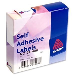 Avery Label Dispenser for 25x50mm White Ref 24-426 [400 Labels]