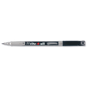 Stabilo Write-4-all Permanent Marker Pen Waterproof 0.7mm Line Black Ref 156-46 [Pack 10] Ident: 94B