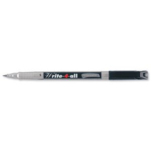 Stabilo Write-4-all Permanent Marker Pen Waterproof 0.7mm Line Black Ref 156-46 [Pack 10]