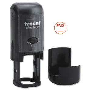 Trodat Printy 46019 Word Stamp Self Inking - Paid - Reinkable Red Ref 54291 Ident: 345D