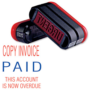 Trodat 3-in-1 Stamp Stack Accounts - Copy Invoice - Paid - this Account is Now Overdue Ref 11167 Ident: 345B