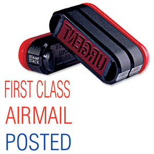 Trodat 3-in-1 Stamp Stack Mail - First Class - Airmail - Posted Ref 11163 Ident: 345B