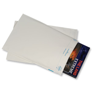 PostSafe SuperStrong Envelopes Polythene White Opaque C4 W230xH320mm Peel and Seal Ref PW25 [Pack 100] Ident: 127A
