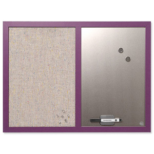 BiSilque Combination Notice and Magnetic Board W600xH450mm Lavender Ref MX04330418 Ident: 268D