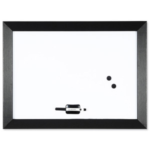 BiSilque Kamashi Contemporary Magnetic Drywipe Board W600xH450 Black Frame Ref MM040011012 Ident: 268A