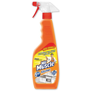 Mr Muscle Kitchen Cleaner Lemon Trigger Spray for All Kitchen Surfaces 5 in 1 500ml Ref 97991