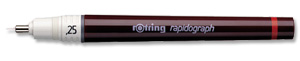 Rotring Rapidograph Pen for Precise Line Width to ISO 128 and ISO 3098/1 0.25mm Nib Ref S0194270 Ident: 110C