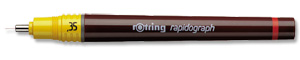 Rotring Rapidograph Pen for Precise Line Width to ISO 128 and ISO 3098/1 0.35mm Nib Ref S0194290 Ident: 110C