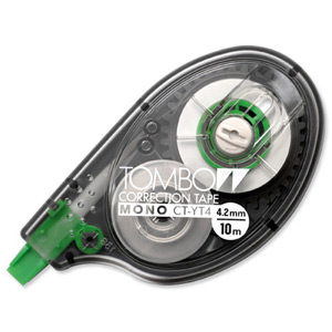 Tombow Mono Correction Tape in Clear Roller Case 4mmx10m Ref CT-YT4 [Pack 10] Ident: 114D