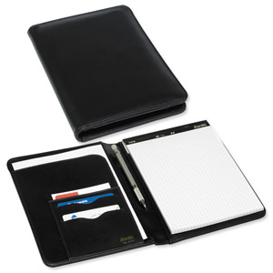 Pierre Noble Writing Case with Capacity for Pad A5 Leather-look Black Ref 641010