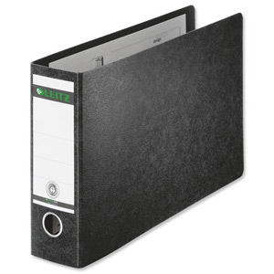 Leitz Board Lever Arch File Oblong Landscape 77mm Spine A4 Black Ref 1074-00-95 [Pack 4] Ident: 223A