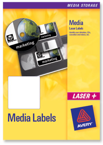 Avery Media Labels Laser Video Spine 16 per Sheet 145x17mm Ref L7674-25 [400 Labels] Ident: 140D