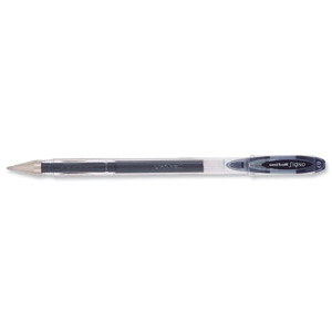 Uni-ball SigNo UM120 Gel Rollerball Pen 0.7mm Tip 0.5mm Line Black Ref 9001180 [Pack 12] Ident: 70F