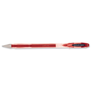 Uni-ball SigNo UM120 Gel Rollerball Pen 0.7mm Tip 0.5mm Line Red Ref 9001182 [Pack 12]