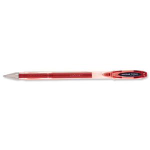 Uni-ball SigNo UM120 Gel Rollerball Pen 0.7mm Tip 0.5mm Line Red Ref 9001182 [Pack 12] Ident: 70F