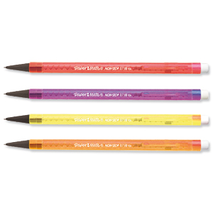 Paper Mate Non-Stop Automatic Pencil HB Lead Assorted Neon Barrels Ref S0187204 [Pack 12]