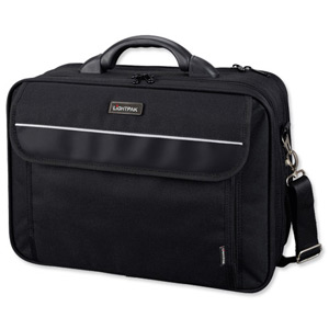 Lightpak Arco Laptop Bag Padded Nylon Capacity 17in Black Ref 46010