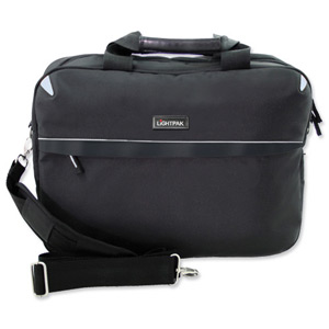 Lightpak Laptop Bag Top Load with 15in Laptop Compartment Nylon Black Ref 46112 Ident: 769B