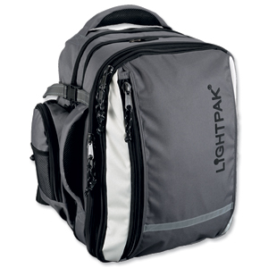 Lightpak Vantage Backpack with Detachable Laptop Bag Nylon Capacity 17in Grey Ref 46077 Ident: 771D