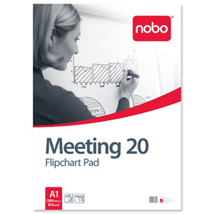 Nobo Meeting Flipchart Pad Perforated 20 Sheets A1 Plain Ref 34633698 [Pack 5] Ident: 281C