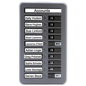 In/Out Board Single Column 10 Name W207xH360mm