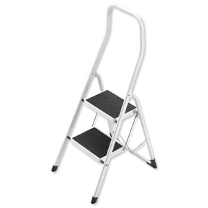 Safety Steps Folding Safety Rail H0.5m 2 Treads Capacity 150kg H2.26m 4.9kg Ident: 502D