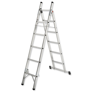 Convertible Household Ladder 3 Way 5 Tread Capacity 150kg 5.4kg Ident: 503E