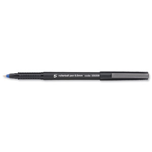 5 Star Rollerball Pen Fine 0.5mm Tip 0.3mm Line Blue [Pack 12] Ident: 72H