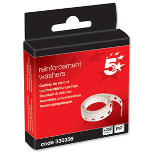 5 Star Vinyl Reinforcement Washers [Box 250]