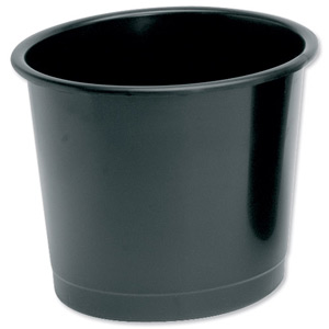 5 Star Waste Bin Polypropylene 14 Litres D304xH254mm Black