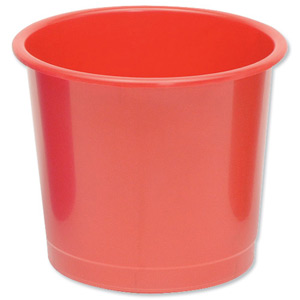 5 Star Waste Bin Polypropylene 14 Litres D304xH254mm Red Ident: 327F