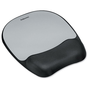 Fellowes Mousepad Non-skid Memory Foam Silver Ref 917580 Ident: 740A