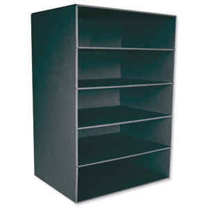 Intensive File Store Recycled Card for 5 Drawers or Magazine Files Black Ref AbyFStrBk [Pack 2]