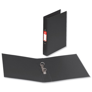 5 Star Ring Binder PVC 2 O-Ring Size 25mm A4 Black [Pack 10]