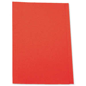 5 Star Square Cut Folder Recycled Pre-punched 180gsm Foolscap Red [Pack 100]