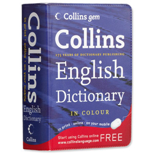 Collins Gem English Dictionary with Colour Headwords in Vinyl Cover Ref 9780007456239