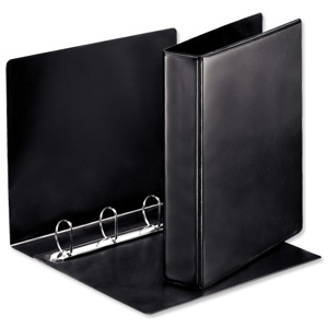 Esselte Presentation Ring Binder Polypropylene 4 D-Ring 40mm A4 Black Ref 600533/49763 [Pack 10]