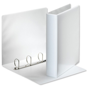 Esselte Presentation Ring Binder Polypropylene 4 D-Ring 40mm A4 White Ref 49704 [Pack 10] Ident: 222D