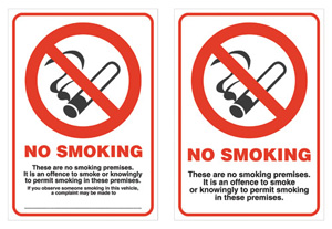 Stewart Superior No Smoking Sign for Windows Self-Adhesive Double Sided Vinyl A6 Ref SCPO004 Ident: 547B