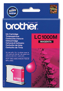 Brother Inkjet Cartridge Page Life 400pp Magenta Ref LC1000M